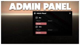 Roblox Admin Panel System Tutorial 2024