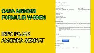 Cara Mengisi Info Pajak Amerika Serikat / formulir W-8BEN