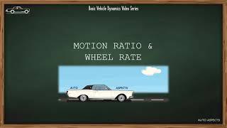 Motion Ratio and Wheel rate | Auto Aspects | Basic Vehicle Dynamics terms #1