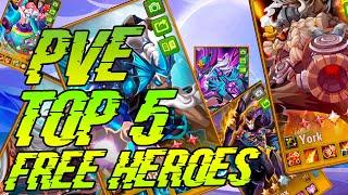 Magic Rush Heroes | TOP 5 FREE HEROES for PVE