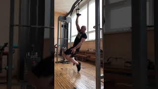 Janis Amolins one arm rolling handle pullup