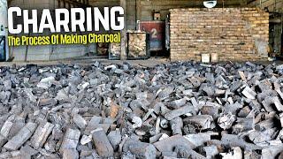 The Process Of Making Charcoal | Charcoal Processing Factory In Iran | Charring