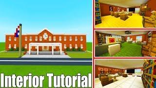 Minecraft Tutorial: How To Make A School Part 2 Interior "2019 City Tutorial"