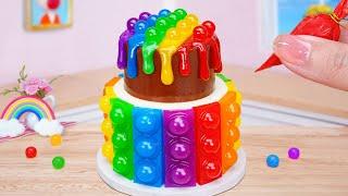 Rainbow Pop It Jelly Cake Top Amazing Miniature Rainbow Cake & Dessert Decorating Ideas Mini Cakes