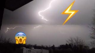 Crazy Lightning During Storm!