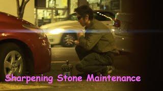 Sharpening stone maintenance, traditional Japanese style, cost $0 [short film]