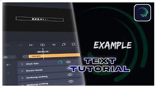 Tutorial Teks Di Alight Motion