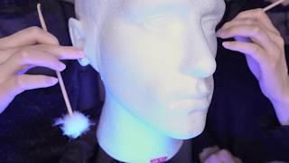 ASMR Twin Ear Massage & Cleaning for Sleep  SR3D dummy head, whispering / 耳かき