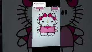 Hello kitty + Hello kitty  #hellokitty #sanrio #drawing #cute #kawaii #funny #memes