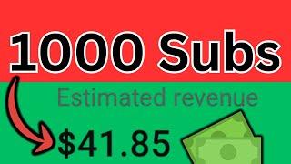 Passive income with Youtube ! Earnings with 1000 Subs