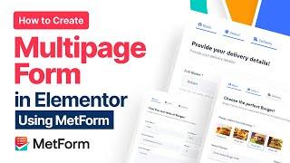 How to Create a Multi Page Form with MetForm || Step by Step Guide to Do it Yourself Easily