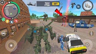 Rope Hero: Vice Town (Aircraft Transformer Fight Red Light Boss) Jet Airplane Robot Fight Army Base