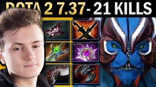 Nightstalker Gameplay Miracle with 21 Kills and Nullifier - Dota 2 7.37