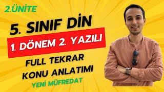 5. Sınıf Din Kültürü 1. Dönem 2. Yazılıya Hazırlık  - Özet Konular