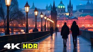 Prague - The ULTIMATE Night Walking Tour 4K HDR with 3D SOUND