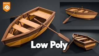 Low Poly Boat modeling in Blender (step by step)