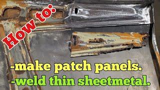 How to make patch panels/weld thin sheetmetal