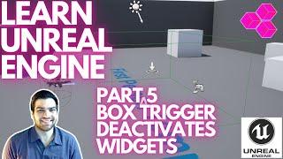 Using TRIGGER BOXES to Remove WIDGETS! Part5 Learning Beginner UNREAL ENGINE! Get Ready for UE5!