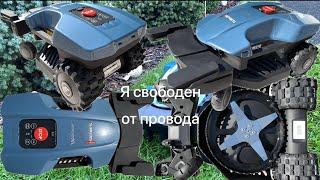 Робот газонокосилка Wiper I100 R, U работает без провода, сам определяет границы газона 4я радарами.