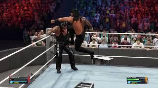 Roman Reigns Superman Punch And Spear To The Undertaker - #wwe2k23