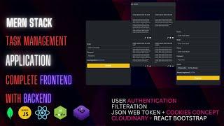 MERN Stack Project: Build a Full Stack Task Management Webapp with React, Node, MongoDB, Express
