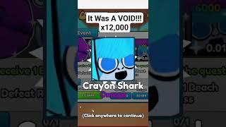 I Hatched A x6000 Crayon Shark In Arm Wrestling Simulator #shorts #roblox