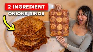 2 Ingredient CRISPY ONION RINGS with my Secret Low Carb Hack!
