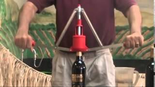 Italian Twin Lever Corker  Demonstration Grape and Granary