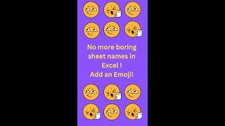 No more boring sheet names in Excel!  Add an emoji to your sheet name 