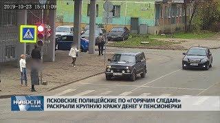 Новости Псков 30.10.2019 / Псковские полицейские раскрыли крупную кражу по горячим следам