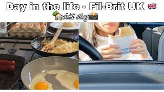  day in the life uk, day off, filipino breakfast, drive with me & running errands chill vlog