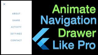 How to make animated navigation drawer like pro in 15 minutes | Flutter Tutorial