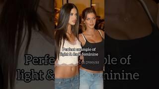 perfect example of light & dark feminine #feminine #celebrity #shorts #model #viralshort