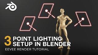 How To Setup The 3-Point Lighting System In Blender | Basic Lighting Tutorial