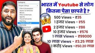 How Much Money YouTube Pay For 1000 Views in 2024 | Youtube Earning | Active Rahul