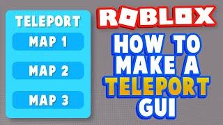 How to make a Teleport System in ROBLOX Studio