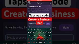 Create a Business Plan | Tapswap code || tapswap code Create a Business Plan #tapswapcode #crypto