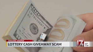 Lottery cash giveaway scam