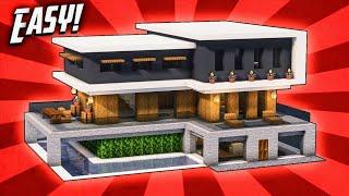 Minecraft: How To Build A Modern Mansion House Tutorial