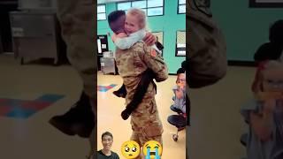 #solider #army #soldier #respectsoldiers The soldiers reunited with their children part 44️