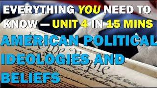 Unit 4 Review American Political Ideologies and Beliefs AP Government