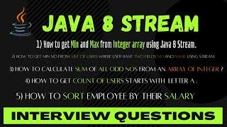 Java 8 Stream  Interview Questions | How to sort employee by their salary ?