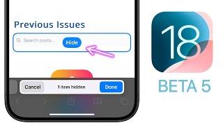 iOS 18 Beta 5 Released - What's New?