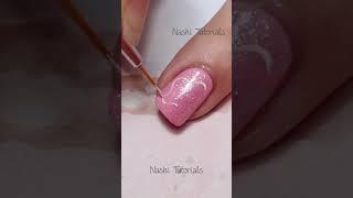 Easy Curvy Line Nail Art Quick Tutorial #shorts