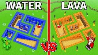 Mikey WATER vs JJ LAVA Underground House in Minecraft (Maizen)