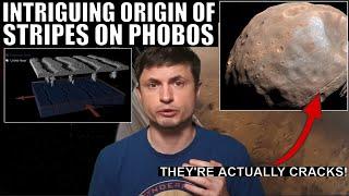 Strange Stripes on Phobos May Actually Be Cracks Formed by Mars