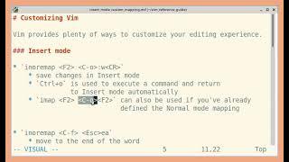 Customizing Vim: Insert mode mappings