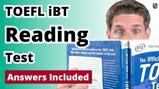 TOEFL iBT Reading Practice Test With Answers