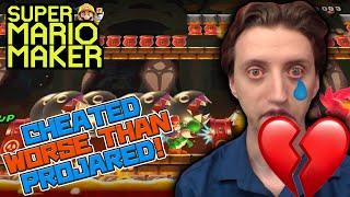 CHEATED WORSE THAN PROJARED! - Super Mario Maker - Super Expert with Oshikorosu
