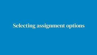 How to select assignment options within your Oxford Learning Link Course